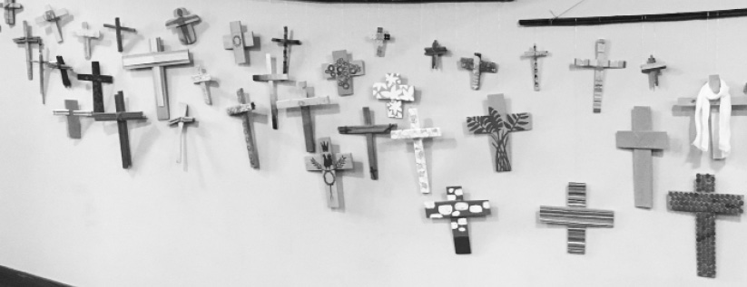 Crosses on a wall