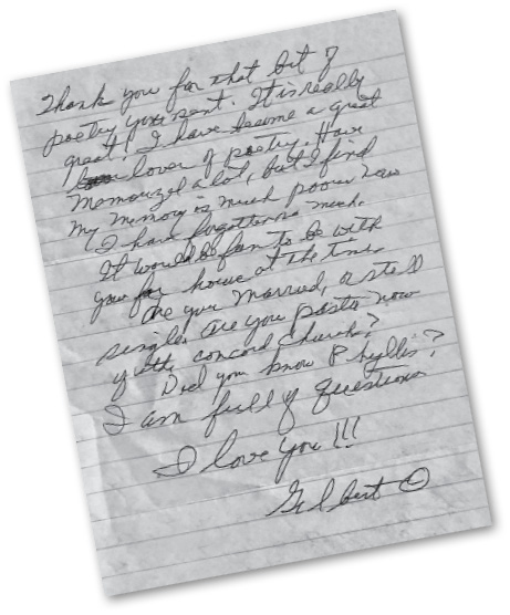 Photo of a handwritten letter